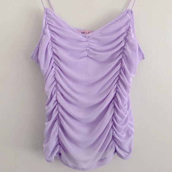 Y2K vintage lilac mesh cami top - Picture 6 of 6
